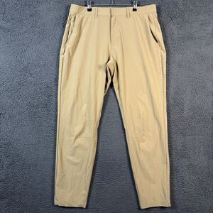 Fabletics Pants Mens 38x34 Beige Tan The Only Lightweight Stretch Slim Fit